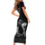 New Zealand Mother's Day Short Sleeve Bodycon Dress Maori Hongi Aroha Ahau Ki A Koe Mama
