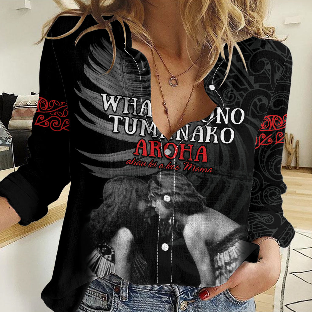 New Zealand Mother's Day Women Casual Shirt Maori Hongi Aroha Ahau Ki A Koe Mama