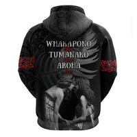 New Zealand Mother's Day Zip Hoodie Maori Hongi Aroha Ahau Ki A Koe Mama LT9 - Polynesian Pride