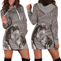 New Zealand Mother's Day Hoodie Dress - Maori Mo Toku Mama Silver Fern LT9 - Polynesian Pride