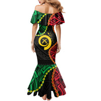 Personalised Vanuatu 44th Anniversary Family Matching Mermaid Dress and Hawaiian Shirt Tugeta Yumi Selebretem Indipendens Dei LT9 - Polynesian Pride