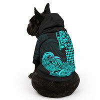 Hawaii Kakau Pet Hoodie Polynesian Floral Tribal Aqua Version LT9 - Polynesian Pride