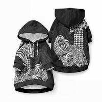 Hawaii Kakau Pet Hoodie Polynesian Floral Tribal Black Version LT9 Pullover Black - Polynesian Pride