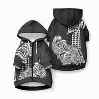 Hawaii Kakau Pet Hoodie Polynesian Floral Tribal Black Version LT9 Zip-up Black - Polynesian Pride