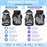 Hawaii Kakau Pet Hoodie Polynesian Floral Tribal Black Version LT9 - Polynesian Pride