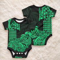 Hawaii Kakau Baby Onesie Polynesian Floral Tribal Green Version LT9 - Polynesian Pride
