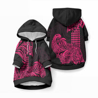 Hawaii Kakau Pet Hoodie Polynesian Floral Tribal Pink Version LT9 Pullover Pink - Polynesian Pride