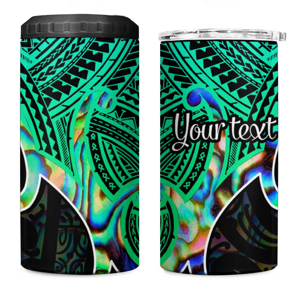 Personalised Aotearoa Papua Shell 4 in 1 Can Cooler Tumbler Maori Tribal Pattern