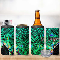 Personalised Aotearoa Papua Shell 4 in 1 Can Cooler Tumbler Maori Tribal Pattern