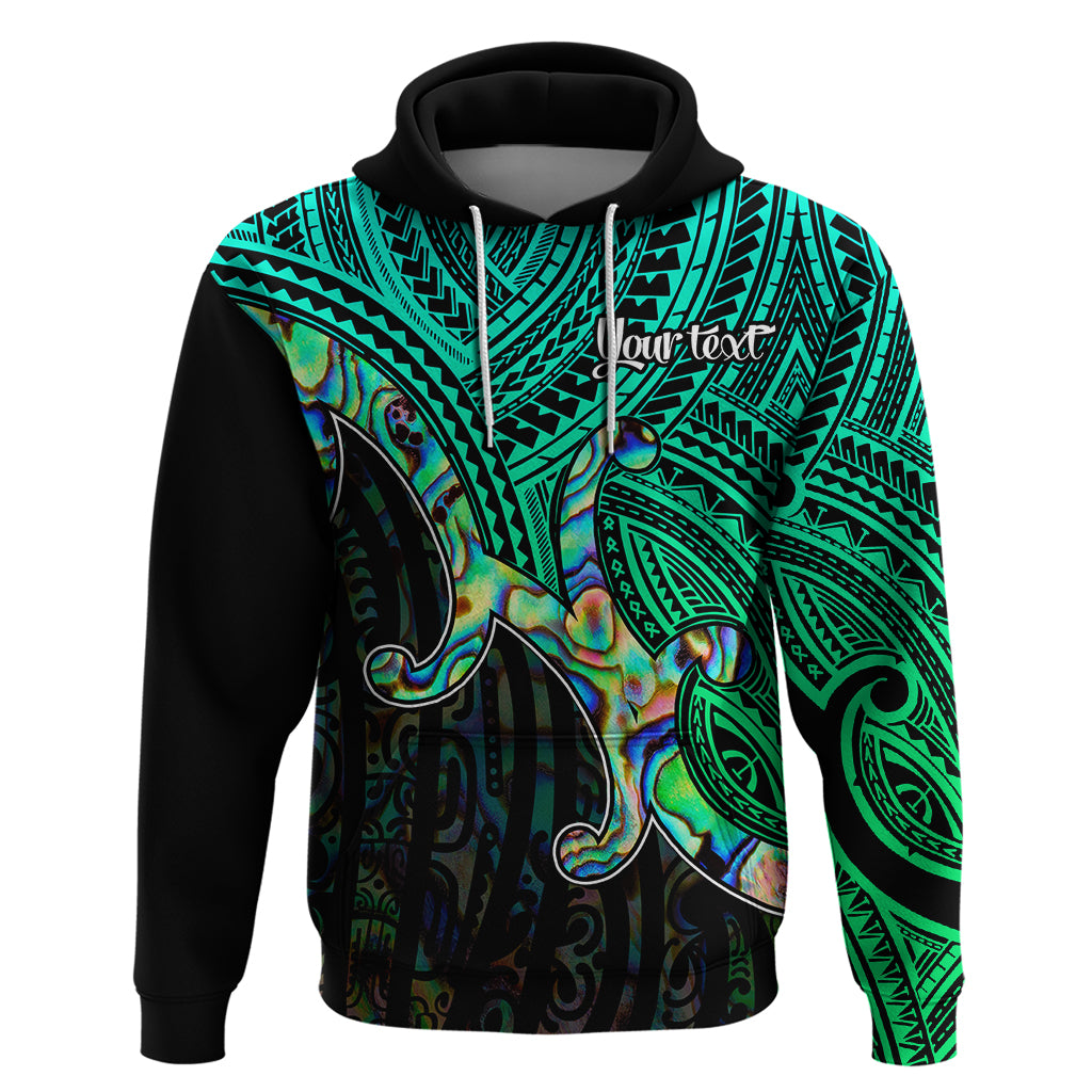 Custom Aotearoa Papua Shell Hoodie Maori Tribal Pattern LT9 Pullover Hoodie Green - Polynesian Pride