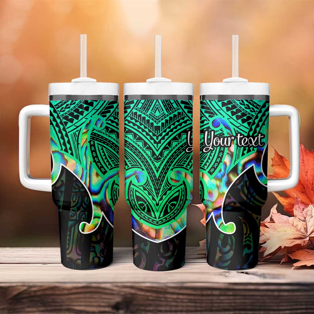 Personalised Aotearoa Papua Shell Tumbler With Handle Maori Tribal Pattern LT9 - Polynesian Pride