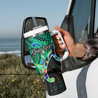 Personalised Aotearoa Papua Shell Tumbler With Handle Maori Tribal Pattern LT9 - Polynesian Pride