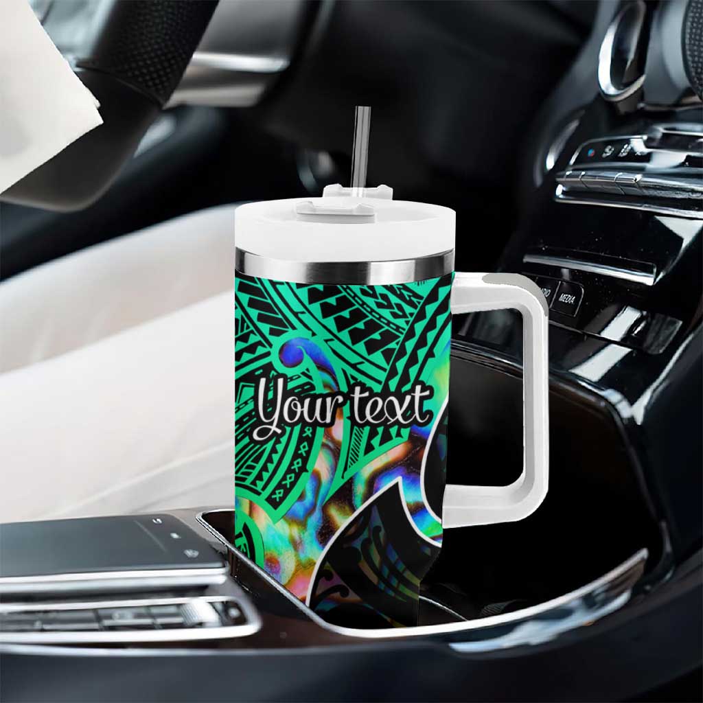 Personalised Aotearoa Papua Shell Tumbler With Handle Maori Tribal Pattern LT9 - Polynesian Pride