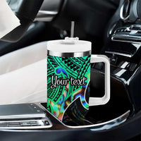 Personalised Aotearoa Papua Shell Tumbler With Handle Maori Tribal Pattern LT9 - Polynesian Pride