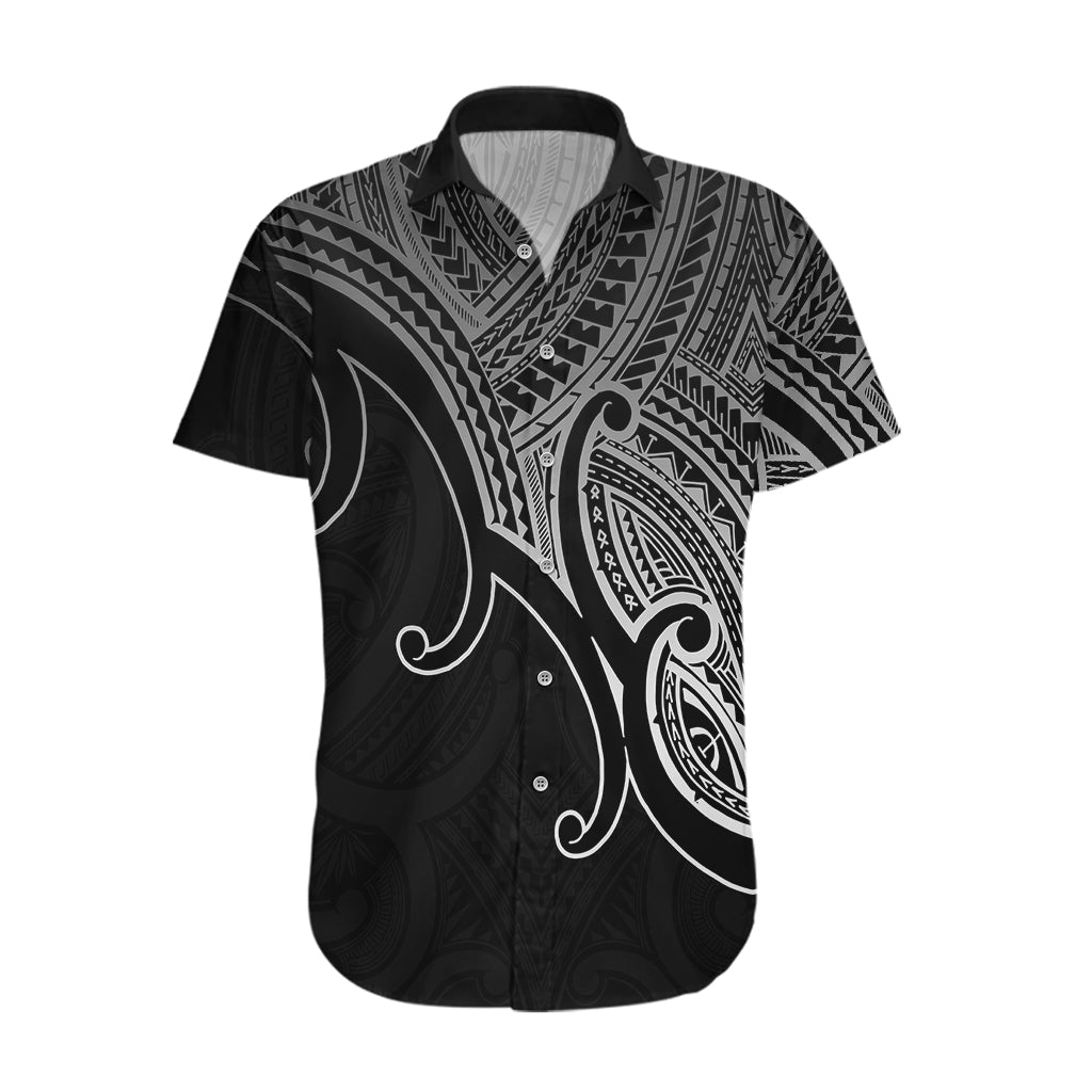 Aotearoa Maori Koru Hawaiian Shirt Polynesian Pacific Tribal - Black LT9 Black - Polynesian Pride