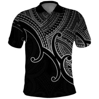 Aotearoa New Zealand Polo Shirt Maori Koru Polynesian Pacific Tribal Black LT9 Black - Polynesian Pride