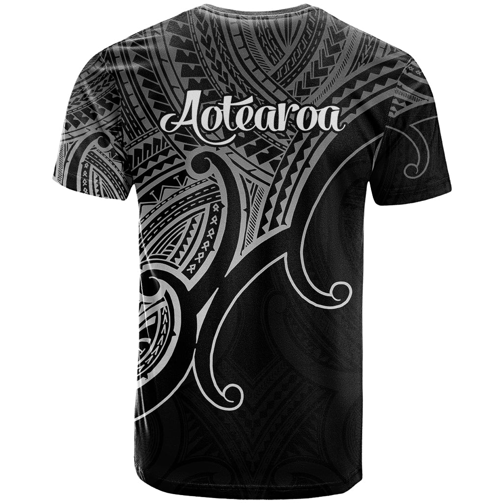 Aotearoa Maori Koru T Shirt Polynesian Pacific Tribal Black LT9 - Polynesian Pride