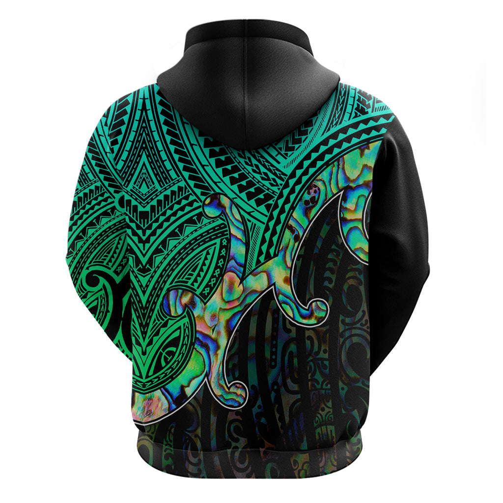Aotearoa Maori Koru Hoodie Polynesian Pacific Tribal Blue LT9 - Polynesian Pride