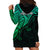 Aotearoa Maori Koru Hoodie Dress Polynesian Pacific Tribal - Green LT9 - Polynesian Pride