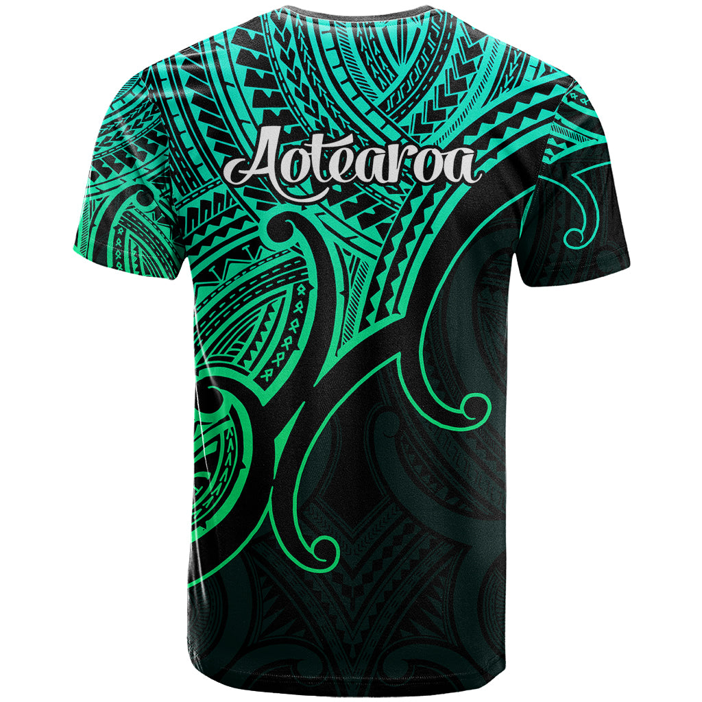 Aotearoa Maori Koru T Shirt Polynesian Pacific Tribal Green LT9 - Polynesian Pride