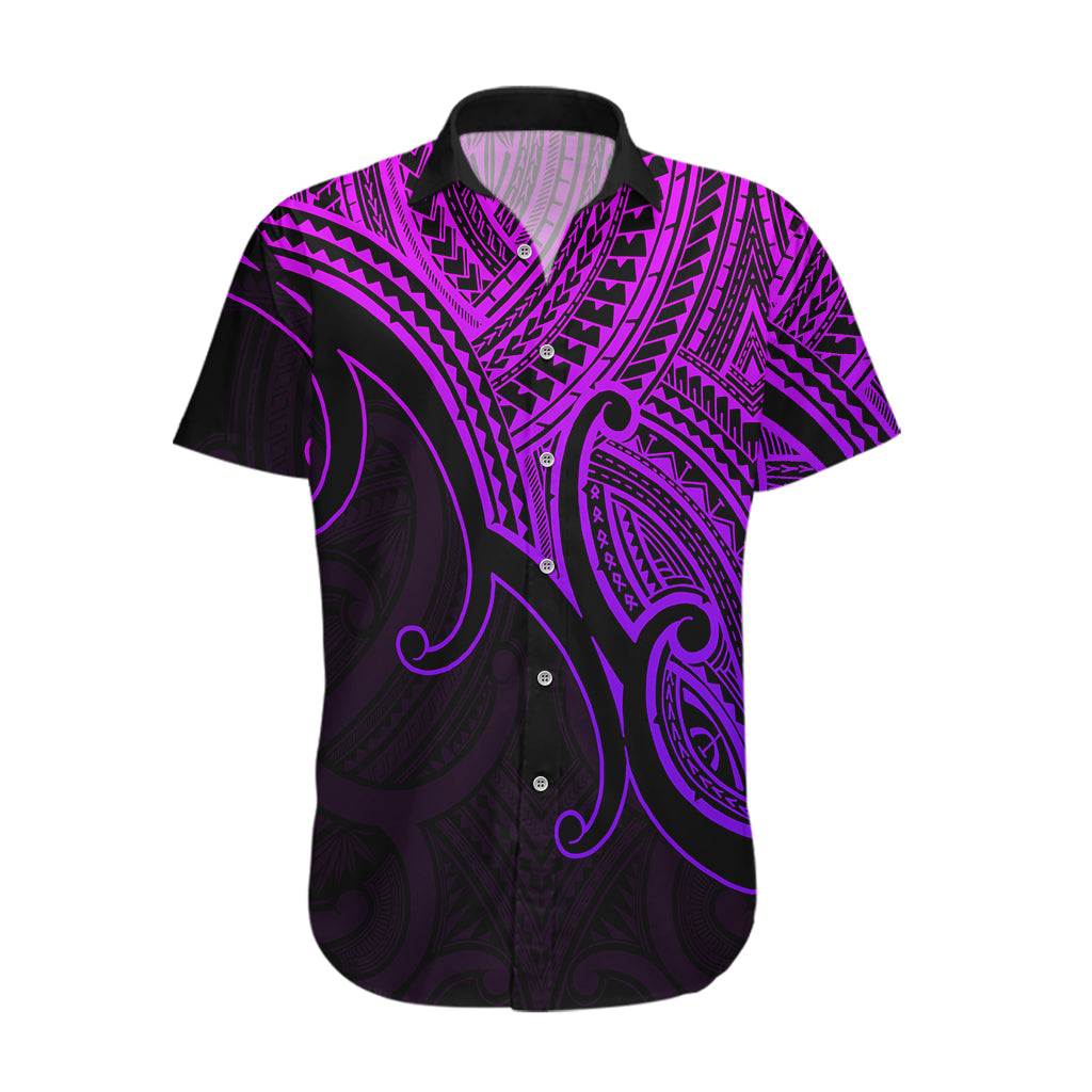 Aotearoa Maori Koru Hawaiian Shirt Polynesian Pacific Tribal - Purple LT9 Purple - Polynesian Pride