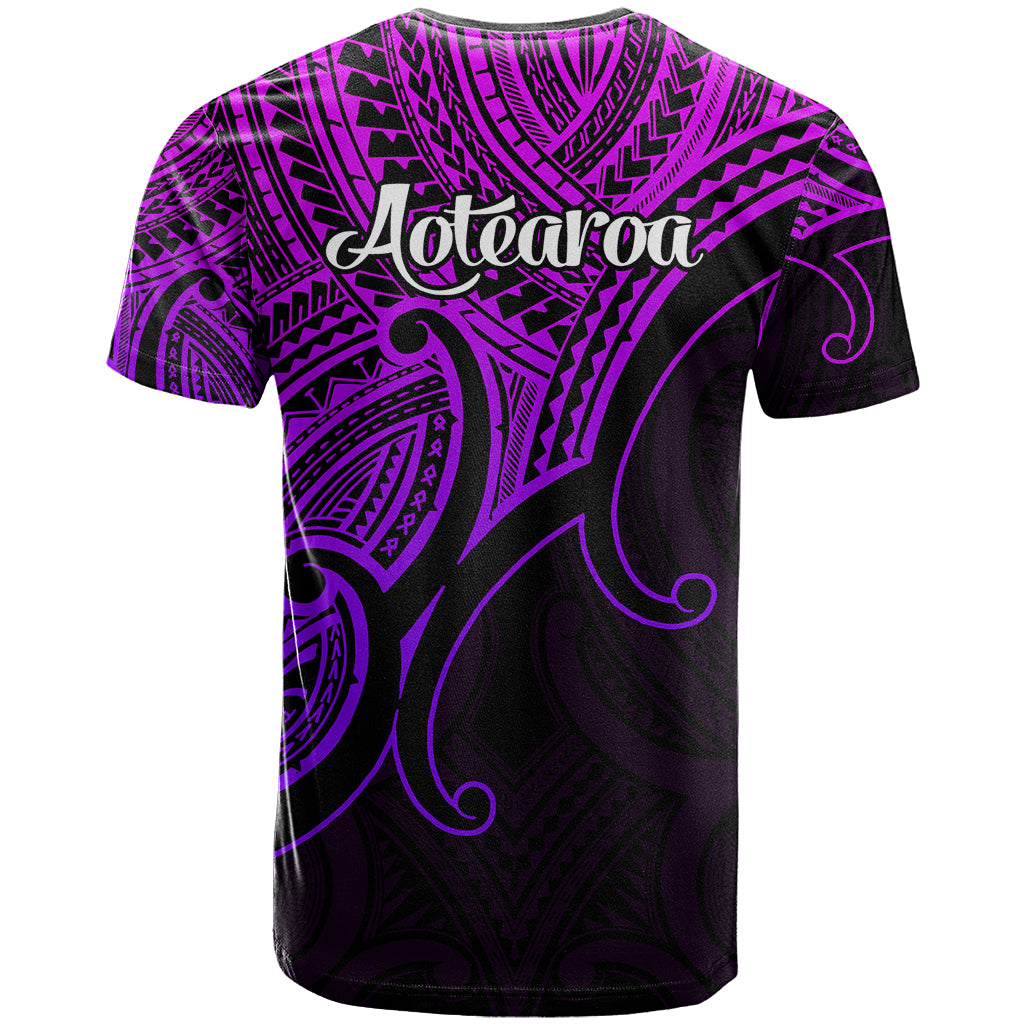Aotearoa Maori Koru T Shirt Polynesian Pacific Tribal Purple LT9 - Polynesian Pride