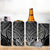 Personalised Aotearoa Papua Shell 4 in 1 Can Cooler Tumbler Black Polynesian Pacific Tribal