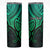 Personalised Aotearoa Papua Shell Skinny Tumbler Green Polynesian Pacific Tribal