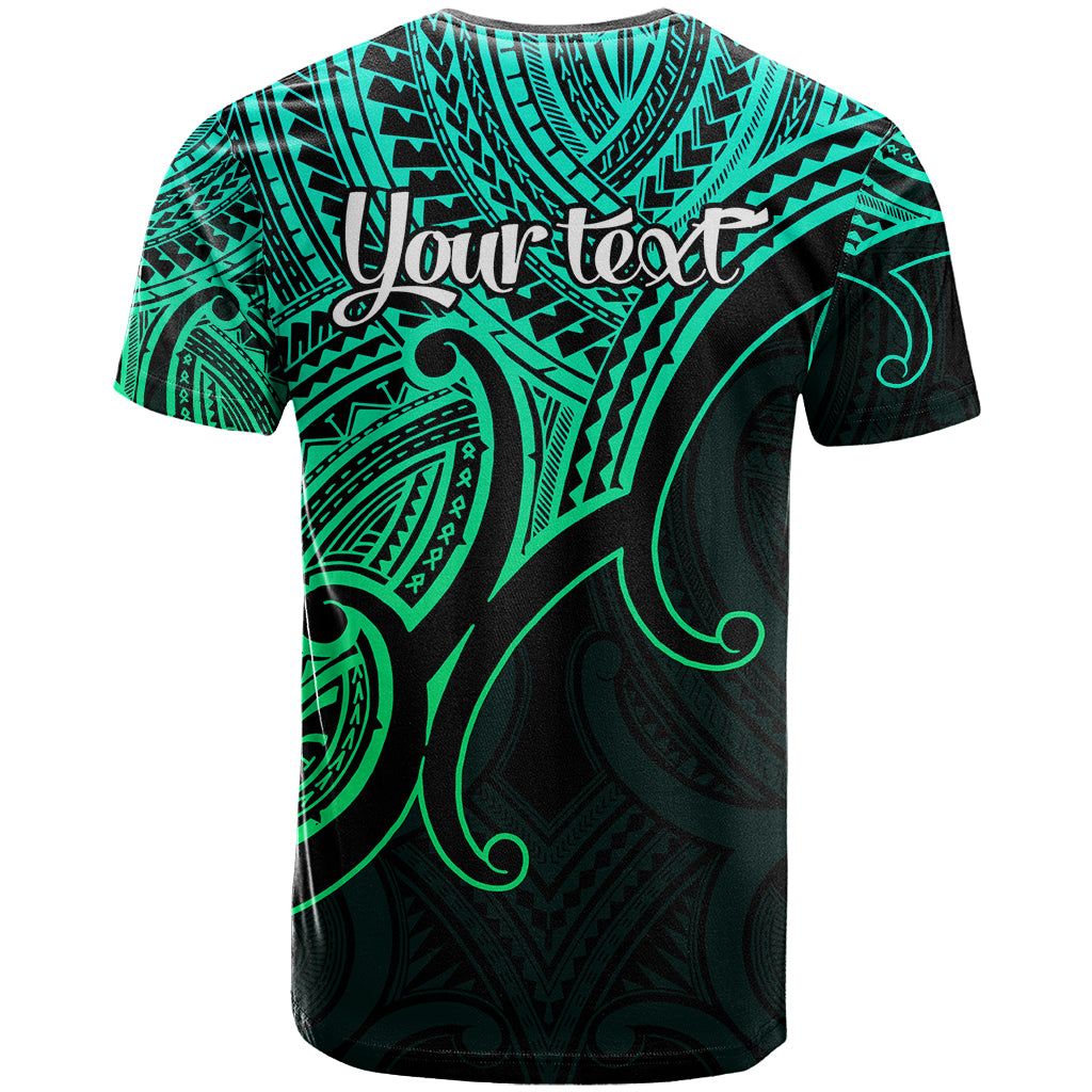 Custom Aotearoa Maori Koru T Shirt Polynesian Pacific Tribal Green LT9 - Polynesian Pride