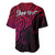 Custom Aotearoa Maori Koru Baseball Jersey Polynesian Pacific Tribal - Pink LT9 - Polynesian Pride