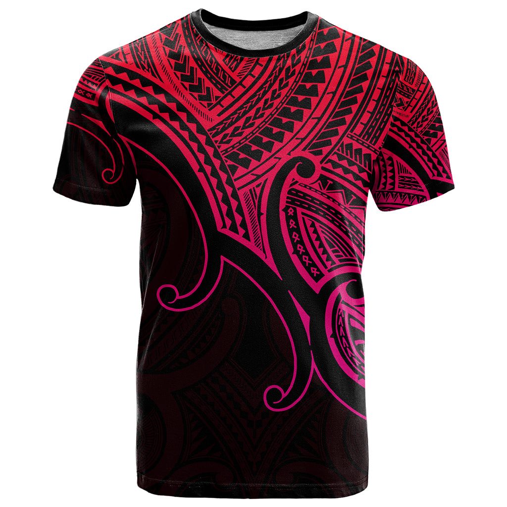 Custom Aotearoa Maori Koru T Shirt Polynesian Pacific Tribal Pink LT9 Pink - Polynesian Pride