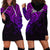 Custom Aotearoa Maori Koru Hoodie Dress Polynesian Pacific Tribal - Purple LT9 - Polynesian Pride