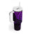 Personalised Aotearoa Papua Shell Tumbler With Handle Purple Polynesian Pacific Tribal