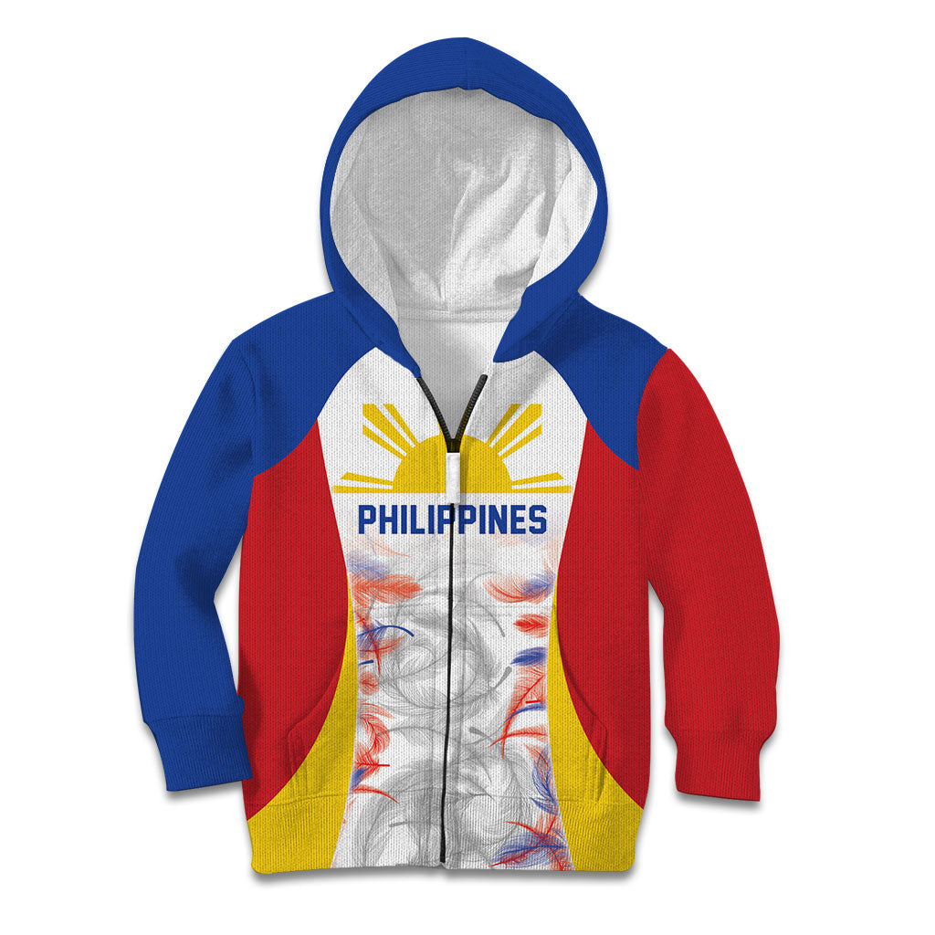 Philippines Flag Day Kid Hoodie Filipino Feather Pattern