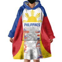 Philippines Flag Day Wearable Blanket Hoodie Filipino Feather Pattern