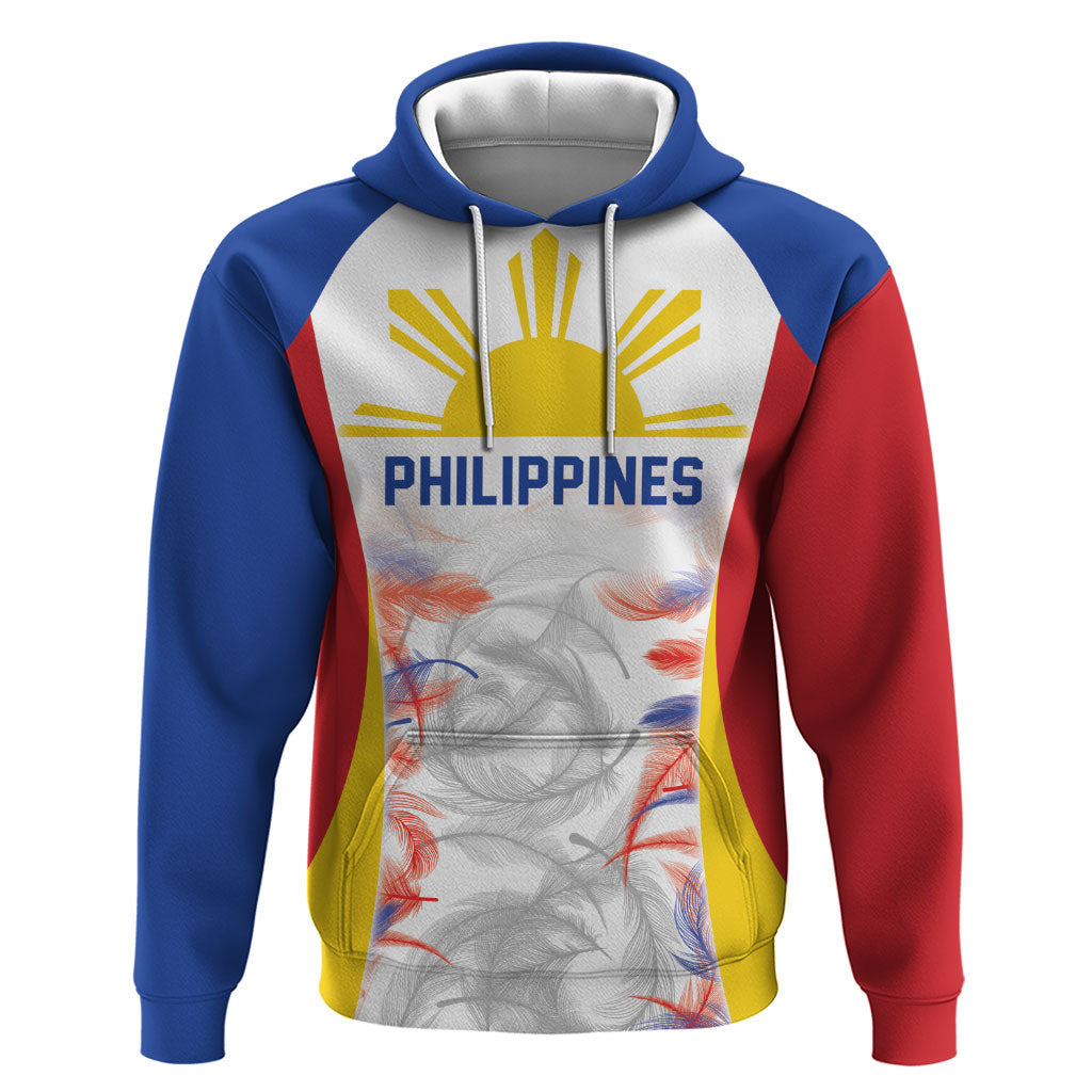 Philippines Flag Day Zip Hoodie Filipino Feather Pattern