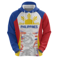 Philippines Flag Day Zip Hoodie Filipino Feather Pattern