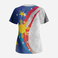 Philippines Flag Day Scrub Top Filipino Pride Shines Bright On Flag Day