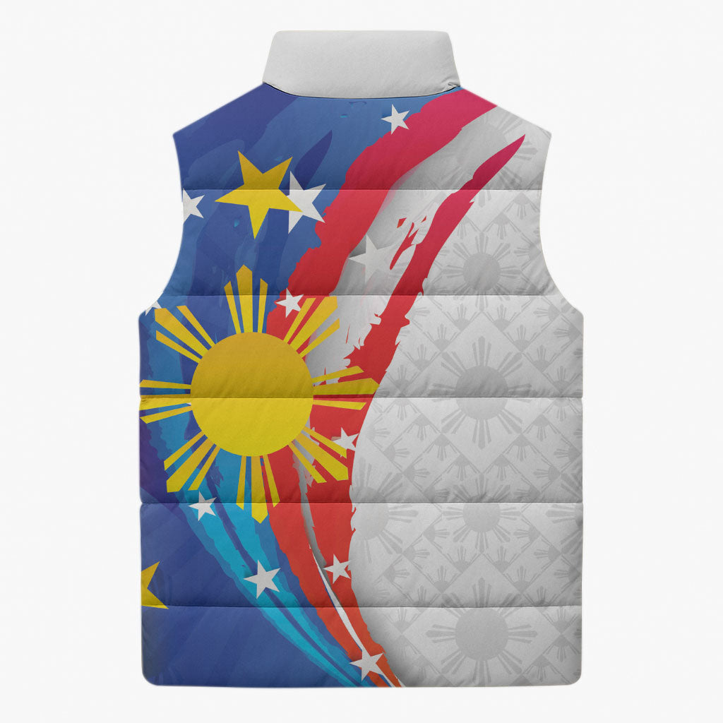 Philippines Flag Day Sleeveless Puffer Jacket Filipino Pride Shines Bright On Flag Day