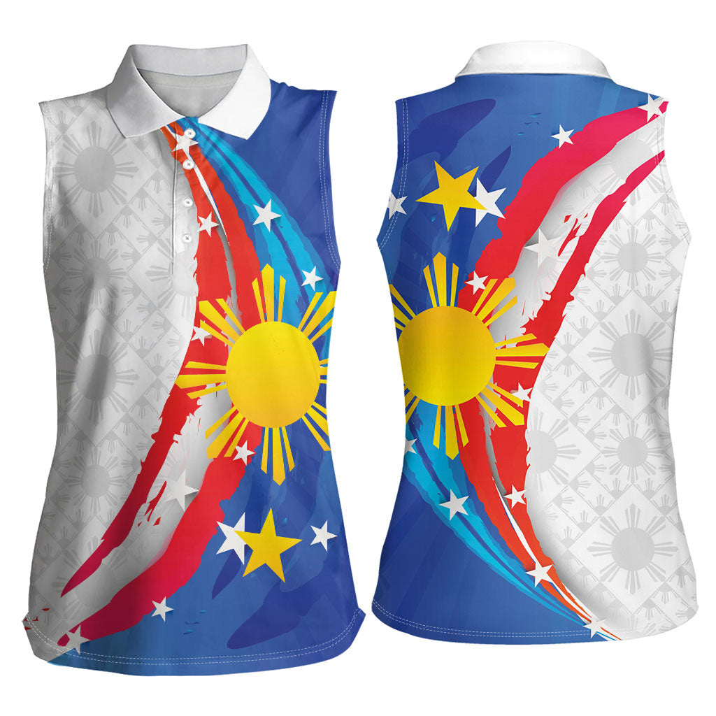 Philippines Flag Day Women Sleeveless Polo Shirt Filipino Pride Shines Bright On Flag Day LT9 - Polynesian Pride