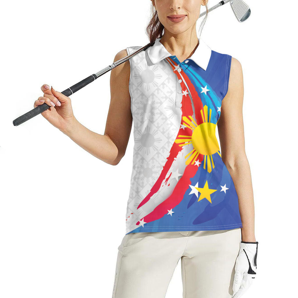 Philippines Flag Day Women Sleeveless Polo Shirt Filipino Pride Shines Bright On Flag Day LT9 - Polynesian Pride