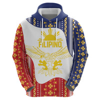 Philippines Flag Day Hoodie Filipino Traditional Igorot Tribal Pattern