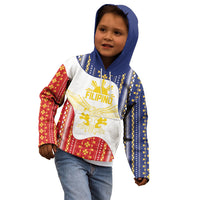 Philippines Flag Day Kid Hoodie Filipino Traditional Igorot Tribal Pattern
