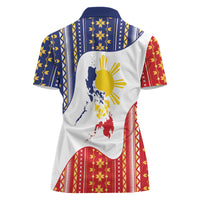 Philippines Flag Day Women Polo Shirt Filipino Traditional Igorot Tribal Pattern