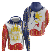 Philippines Flag Day Zip Hoodie Filipino Traditional Igorot Tribal Pattern