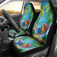 5 Oclock Somewhere Car Seat Cover Hawaii Parrots Cocktail Summer Beach Vibe - Polynesian Pride