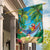 5 Oclock Somewhere Garden Flag Hawaii Parrots Cocktail Summer Beach Vibe - Polynesian Pride