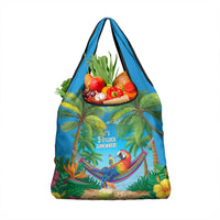 5 Oclock Somewhere Grocery Bag Hawaii Parrots Cocktail Summer Beach Vibe - Polynesian Pride