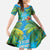 5 Oclock Somewhere Kid Short Sleeve Dress Hawaii Parrots Cocktail Summer Beach Vibe - Polynesian Pride
