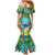 5 Oclock Somewhere Mermaid Dress Hawaii Parrots Cocktail Summer Beach Vibe - Polynesian Pride